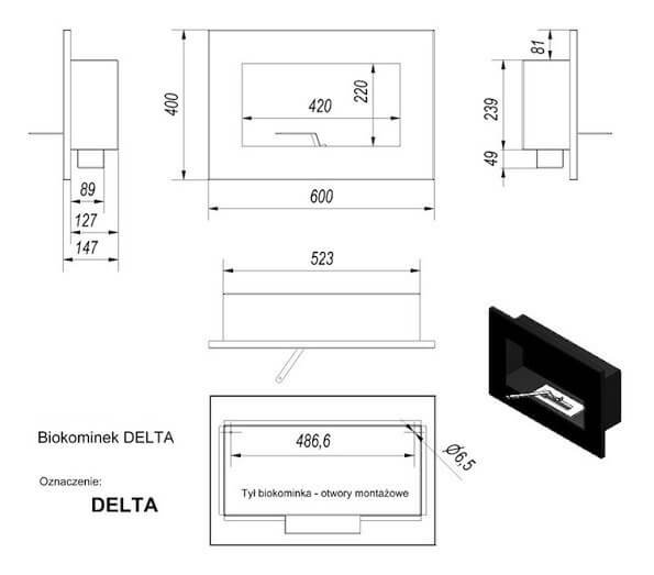 Биокамин DELTA СТАЛЬНОЙ фото 3