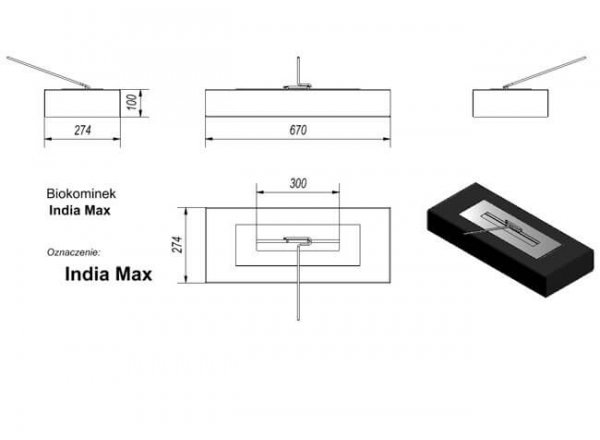 Биокамин INDIA MAX