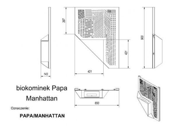 Биокамин PAPA MANHATTAN