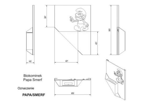 Биокамин PAPA SMERF
